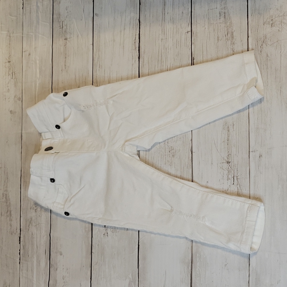 Crazy 8 White Distressed Jeans, 12-18 m